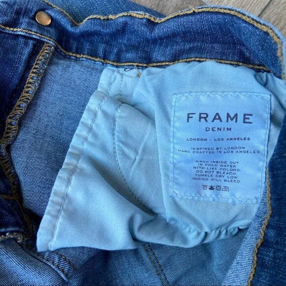 Frame  Denim Le High Skinny Stagger Hem Woodhaven - Picture 15 of 16